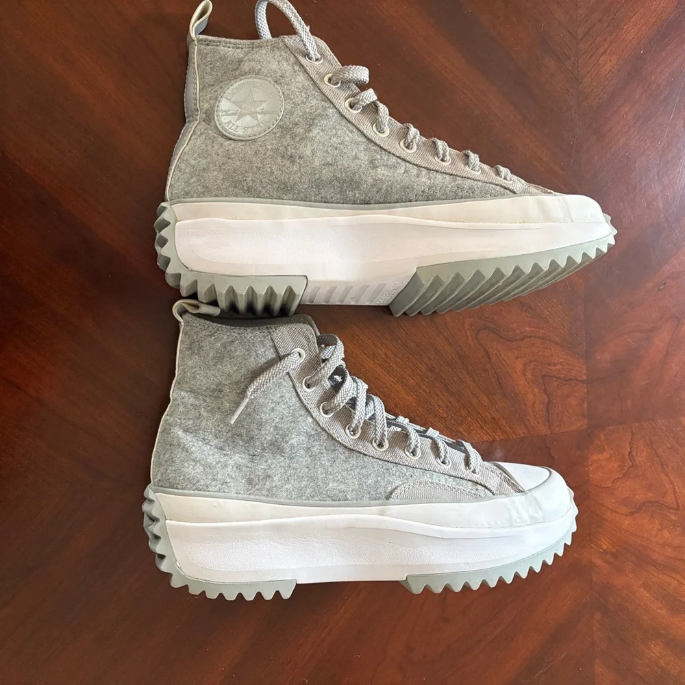 Converse Run Star Hike Chunky High Top Sneakers Unisex Womens 11 Mens 9.5 - Picture 8 of 16